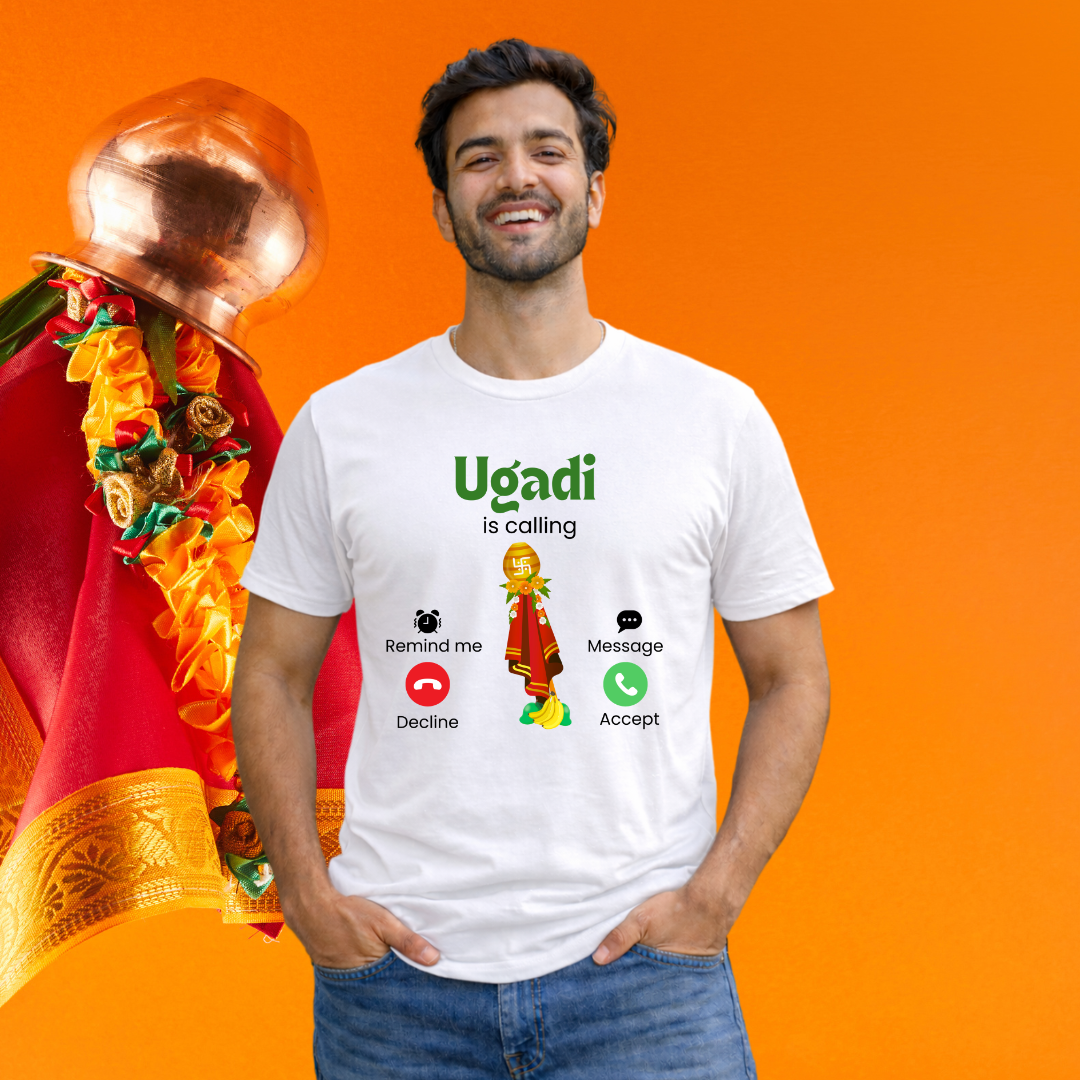 Happy Ugadi - Ugadi is calling i Must accept the call -Unisex Classic Crew T-Shirt