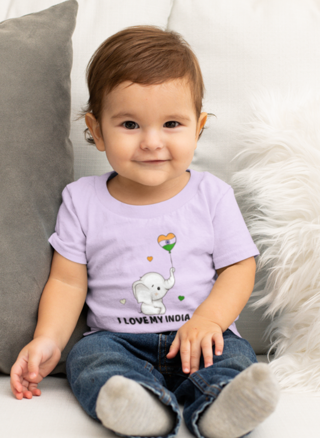 Cute Baby Ele- New Born baby t shirt