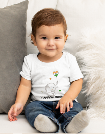 Cute Baby Ele- New Born baby t shirt