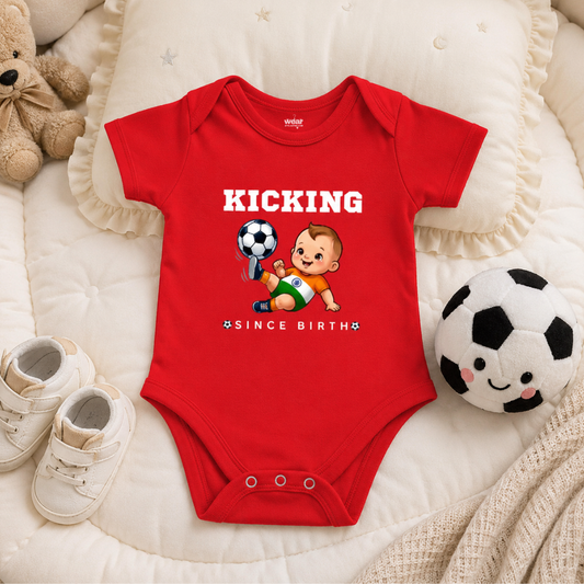 Kicking Since Birth -Kids Rompers