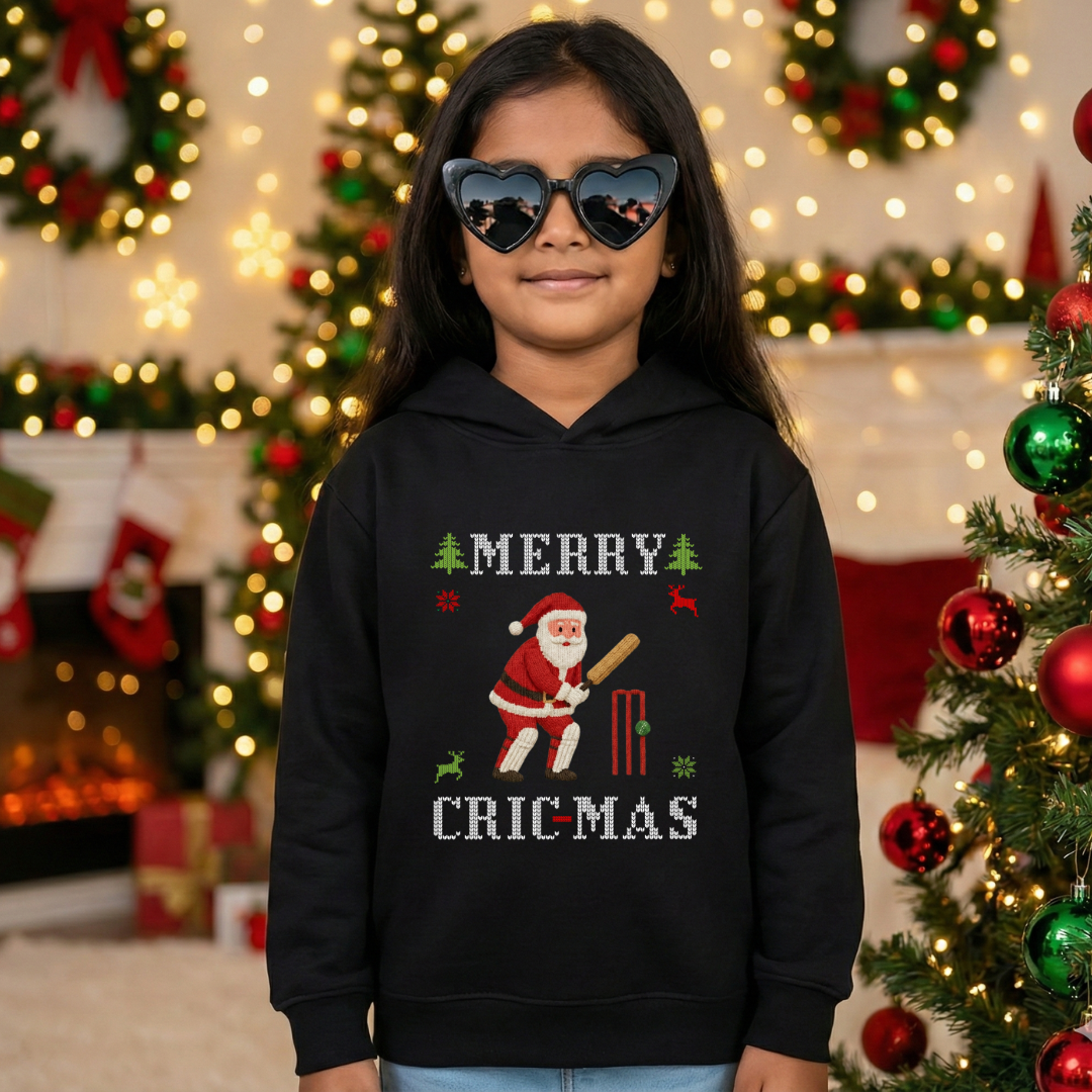 Merry Cric-mas -Kids Hoodie