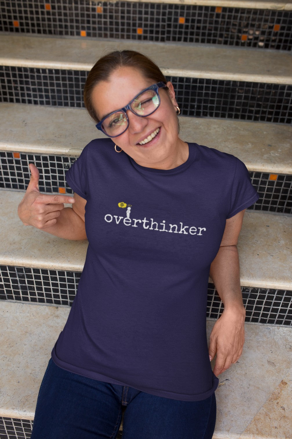 Overthinker Sarcasm Funny  Ladies Tee