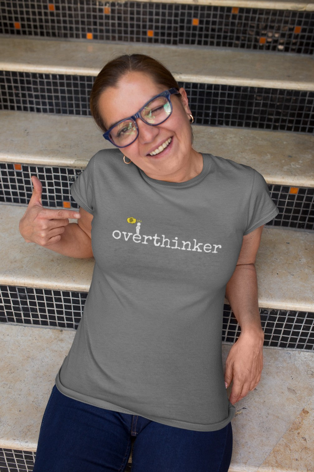 Overthinker Sarcasm Funny  Ladies Tee