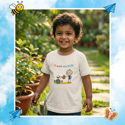 Save Earth -Boy's Crew Neck T-Shirt