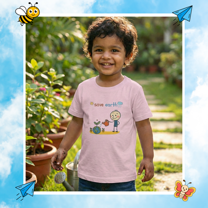 Save Earth -Boy's Crew Neck T-Shirt