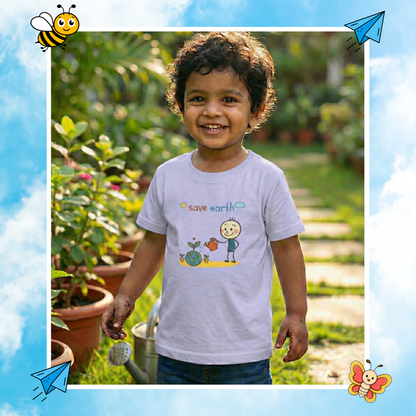 Save Earth -Boy's Crew Neck T-Shirt