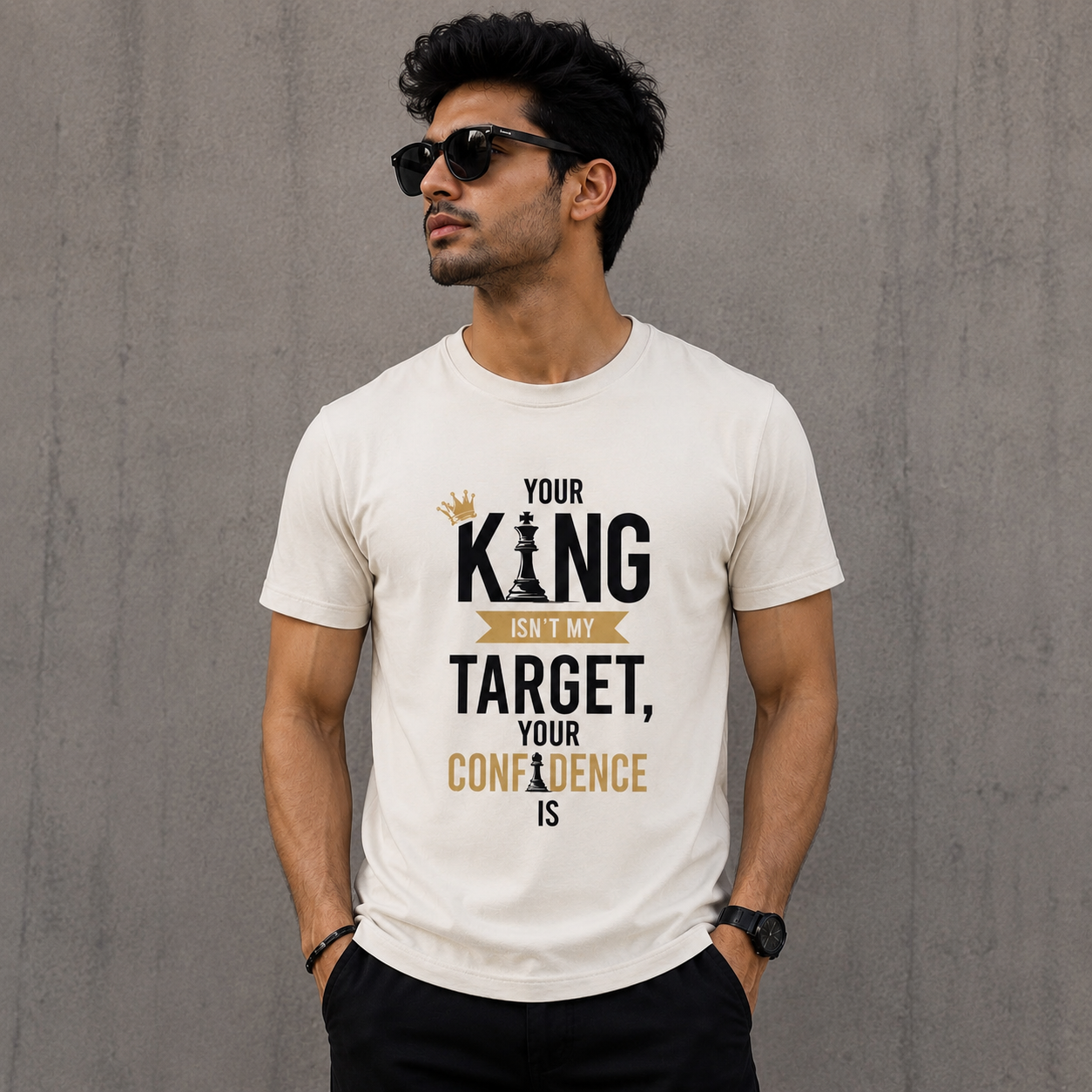 Your king Ins't My Target Your Confidence  is -Chess Lover Unisex Classic Crew T-Shirt