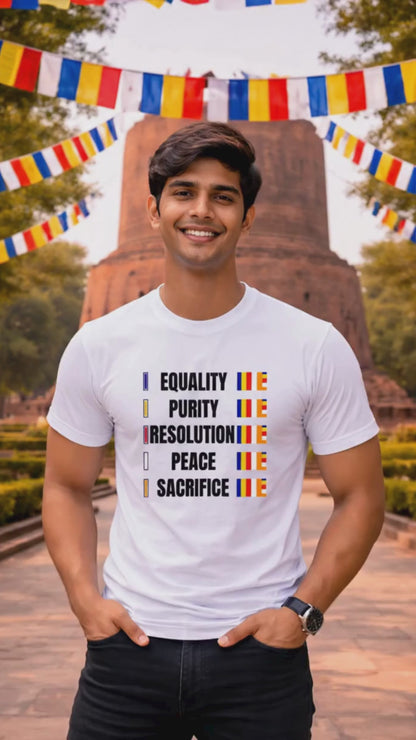Panchsheel colours meaning -English Translation -Unisex Classic Crew T-Shirt