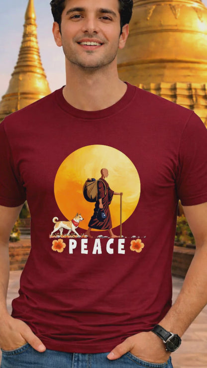 Peace of Path -Aloka and Buddhist Monk Peace Messanger -Unisex Classic Crew T-Shirt