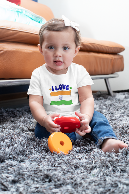 I Love India -Girl's Crew Neck T-Shirt