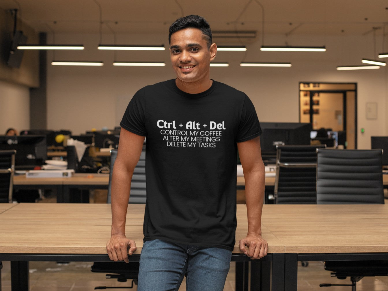 Ctrl + alt + delete work place humour mens tee