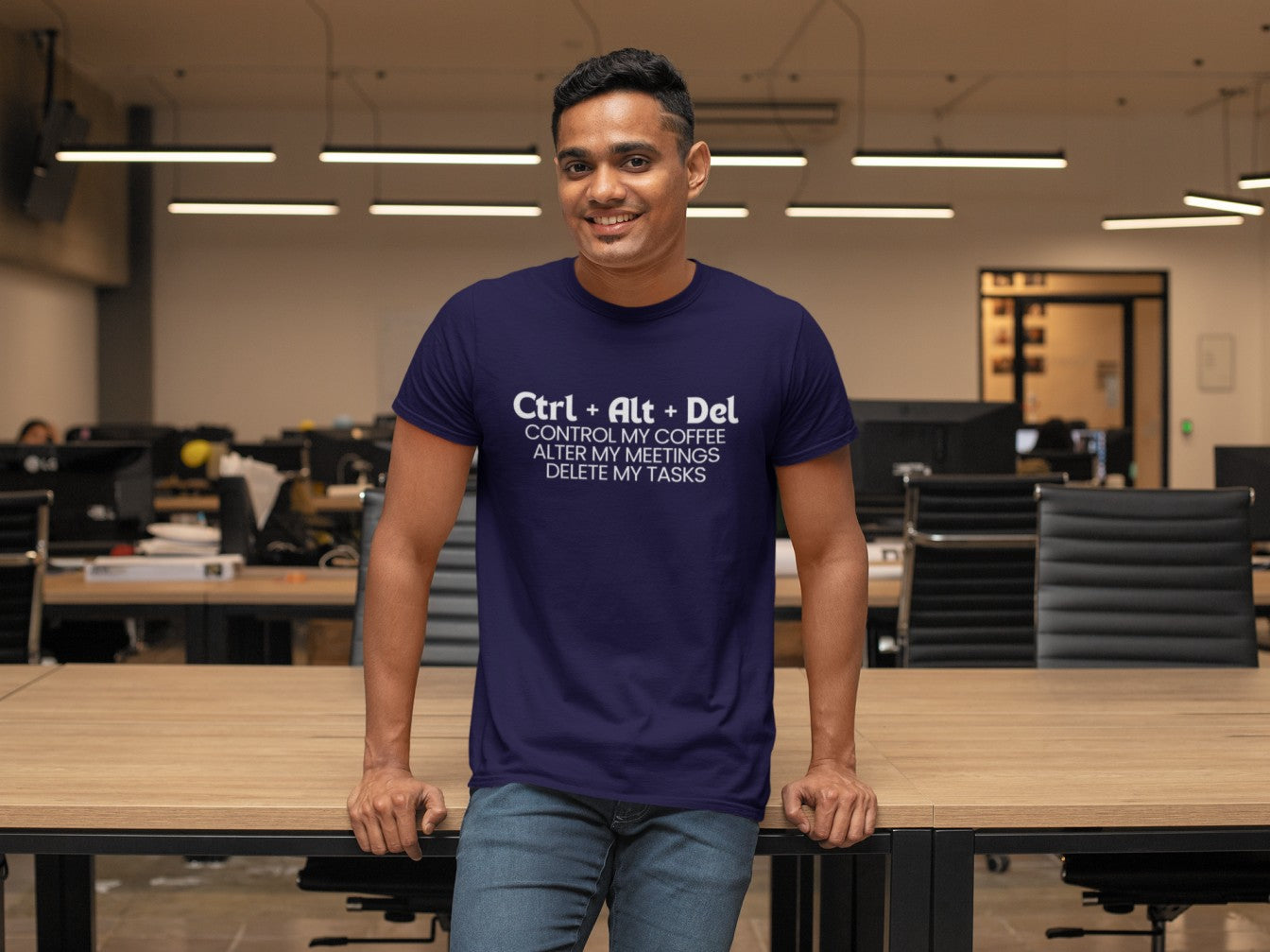 Ctrl + alt + delete work place humour mens tee