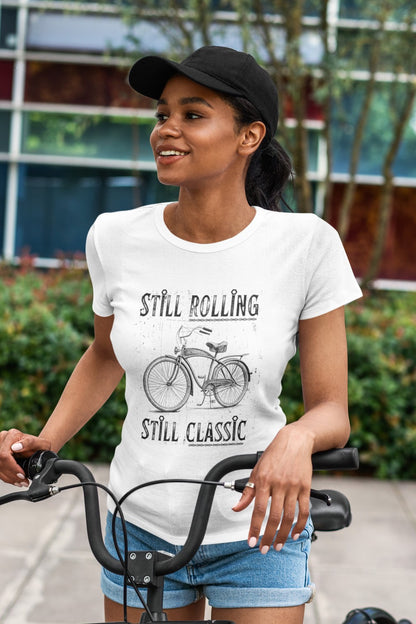 Still Rolling Still Classic - Vintage Indian cycle Womens tee