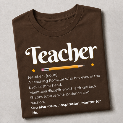 Teacher - Dictionary Defintion  -Guru Unisex Classic Crew T-Shirt